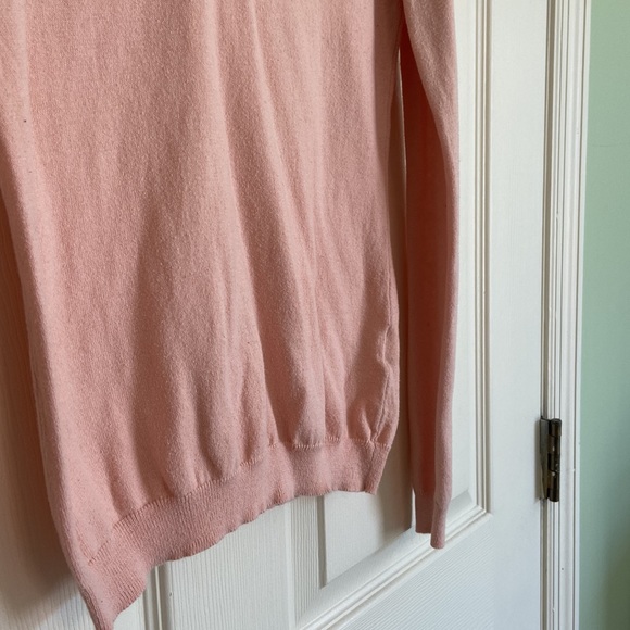 UNIQLO XS Pink V Neck Cotton-Cashmere Blend Sweater - Picture 3 of 5